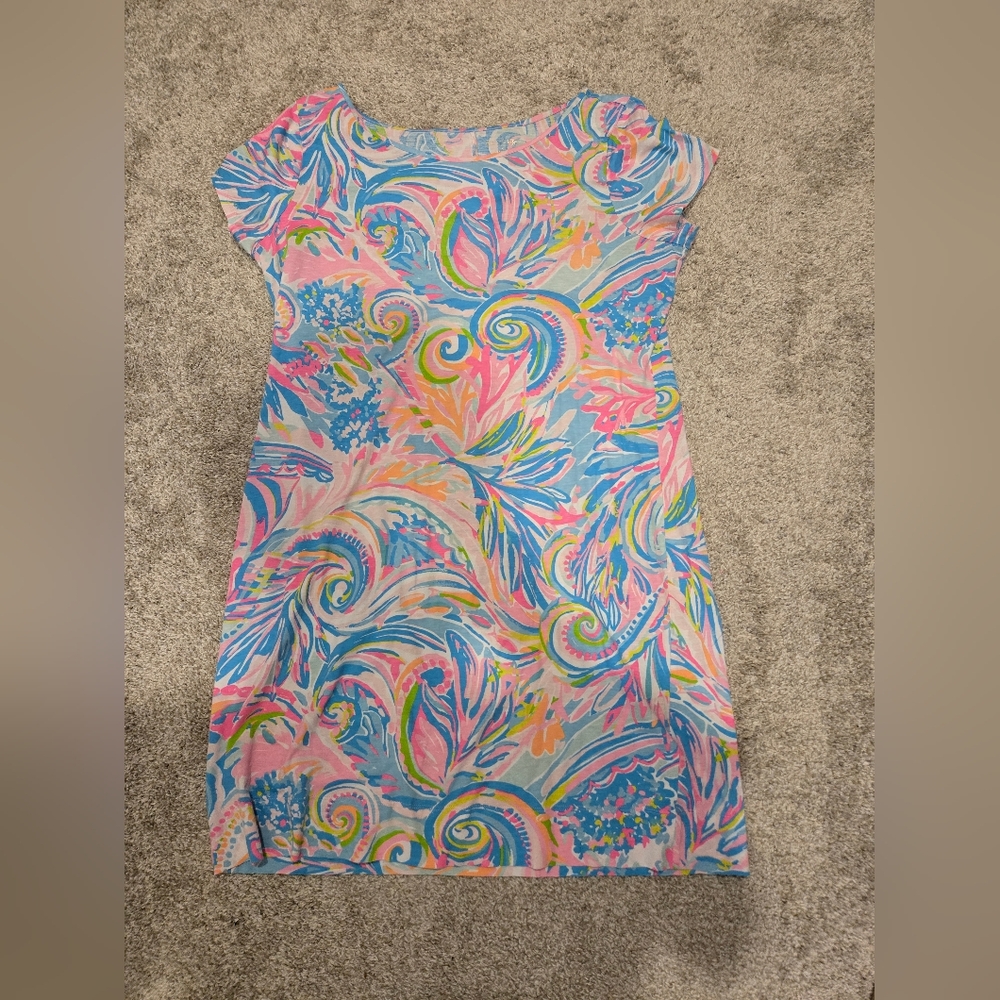 Lilly Pulitzer Pink and Blue Paisley Mini Dress